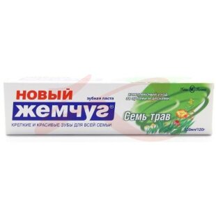 Новый жемчуг зубная паста 100мл семь трав. Фото