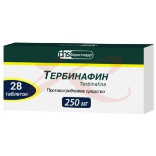 Тербинафин таблетки 250мг №28. Фото