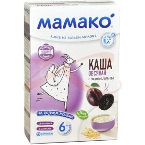 Мамако каша 200г. овсяная + чернослив козье мол.. Фото