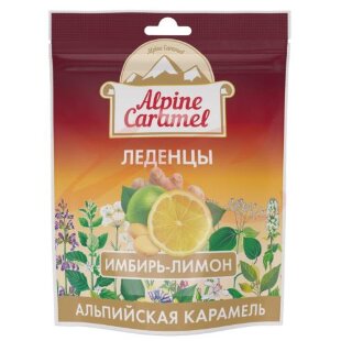 Альпийская карамель леденцы 75г имбирь-лимон. Фото