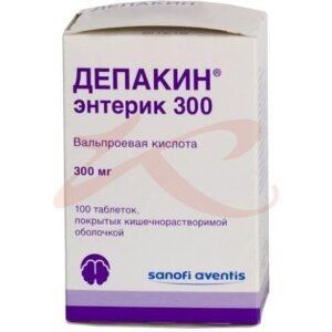 Депакин энтерик 300 таблетки кишечнорастворимые покрытые пленочной оболочкой 300мг №100. Фото