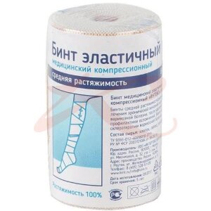 Интекс бинт эласт. компрес. ср 3,5мх8см застежка. Фото
