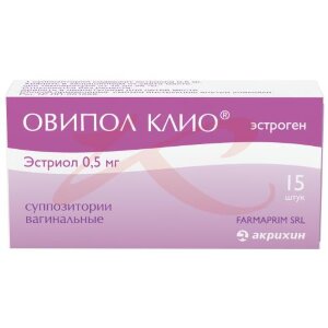Овипол клио суппозитории вагинальные 0.5мг №15. Фото