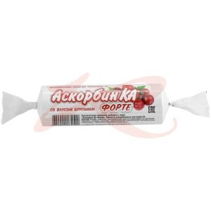 Аскорбин ка форте таблетки жевательные 3г №10 вкус брусники. Фото