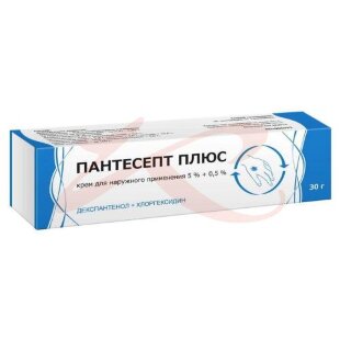 Пантесепт плюс крем для наружного применения 5% + 0.5% 30г. Фото