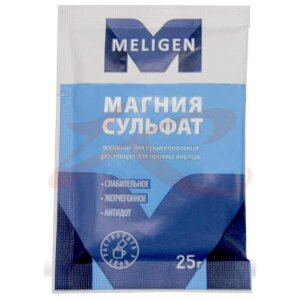 Изображение Магния сульфат порошок для приготовления раствора для приема внутрь 25г №1 Магния сульфат порошок для приготовления раствора для приема внутрь 25г №1. Фото