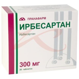 Изображение Ирбесартан таблетки покрытые пленочной оболочкой 300мг №30 Ирбесартан таблетки покрытые пленочной оболочкой 300мг №30. Фото
