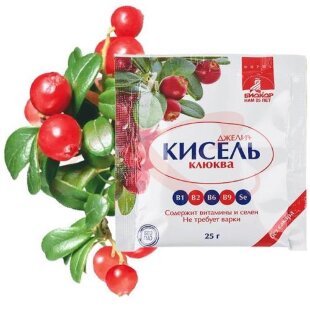 Джели плюс кисель 25г клюква. Фото