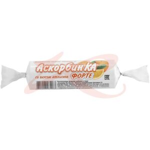 Изображение Аскорбин ка форте таблетки жевательные 3г №10 вкус апельсина Аскорбин ка форте таблетки жевательные 3г №10 вкус апельсина. Фото