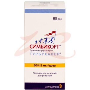 Симбикорт турбухалер порошок для ингаляций дозированный 0,08мг + 0,0045мг/доза 60доз. Фото