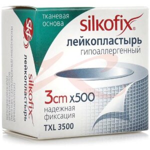 Силкофикс лейкопласт. 3х500см ткан. [silkofix]. Фото