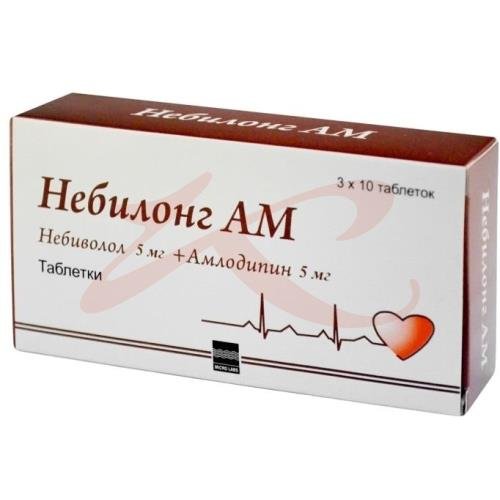 Небилонг ам таблетки 5мг + 5мг №30  в Воронеже | интернет-аптека .