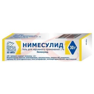 Нимесулид гель для наружного применения 1% 30г. Фото