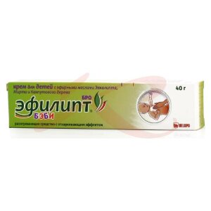 Эфилипт бро беби крем 40г д/детей разогр. отхарк. эффект. Фото