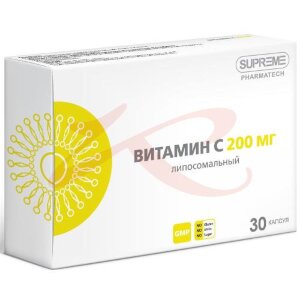 Изображение Суприм фарматех липосомальный витамин с капсулы 200мг 548мг №30 Суприм фарматех липосомальный витамин с капсулы 200мг 548мг №30. Фото