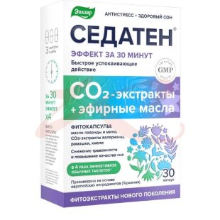 Эвалар седатен капсулы 300мг №30. Фото