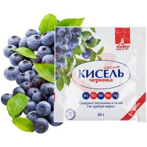 Джели плюс кисель 25г черника. Фото