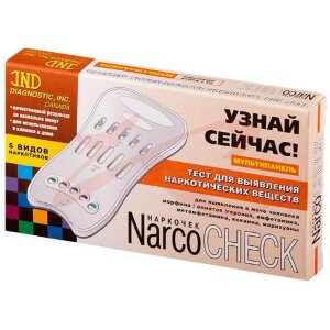 Наркочек тест мультипанель на 5 видов наркотиков. Фото
