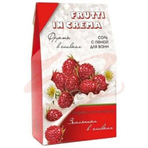 Фрутти ин крема соль-пена для ванн 500г земляника в сливках. Фото