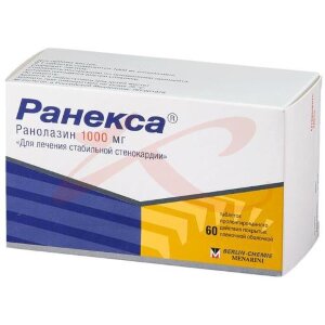 Ранекса таблетки покрытые пленочной оболочкой с пролонгированным высвобождением 1000мг №60. Фото