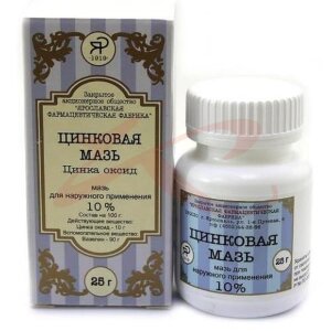 Изображение Цинковая мазь для наружного применения 10% 25г банка Цинковая мазь для наружного применения 10% 25г банка. Фото