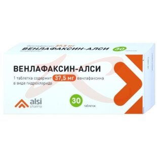 Венлафаксин-алси таблетки 37.5мг №30. Фото