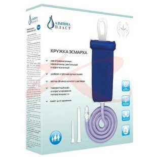 Альпина пласт кружка эсмарха д/ирригации 2л с 2-мя наконечниками. Фото
