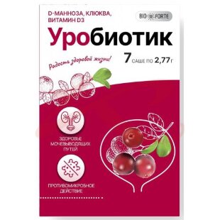 Биофорте уробиотик порошок №7 d-манноза с экстр клюквы. Фото