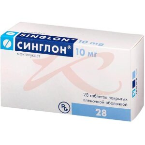 Изображение Синглон таблетки покрытые пленочной оболочкой 10мг №28 Синглон таблетки покрытые пленочной оболочкой 10мг №28. Фото