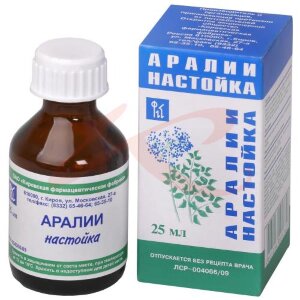 Аралии настойка 25мл. Фото