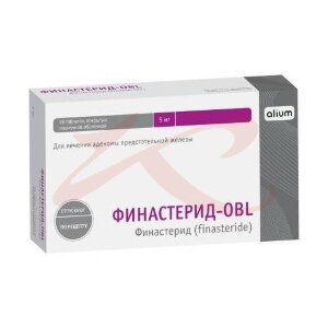 Финастерид-obl таблетки покрытые пленочной оболочкой 5мг №90. Фото
