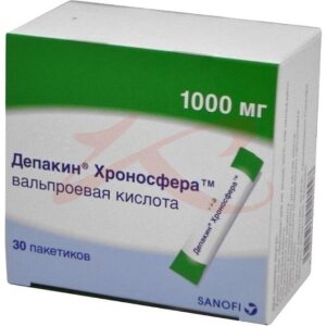 Депакин хроносфера гранулы с пролонгированным высвобождением 1000мг №30. Фото