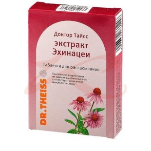 Доктор тайсс экстракт эхинацеи таблетки для рассасывания 2500мг №24 (60г). Фото