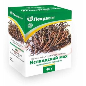 Изображение Дары природы исландский мох 40г. чайн. напиток /лекра-сэт/ Дары природы исландский мох 40г. чайн. напиток /лекра-сэт/. Фото