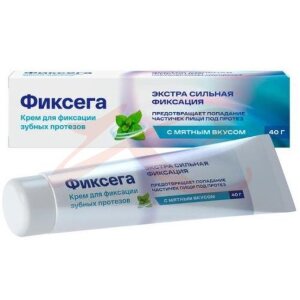 Фиксега крем для фиксации зубных протезов 40г мятный. Фото