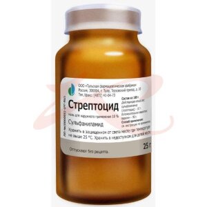 Стрептоцид мазь для наружного применения 10% 25г. Фото