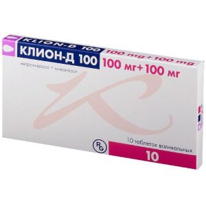 Клион-д 100 таблетки вагинальные 100мг + 100мг №10. Фото
