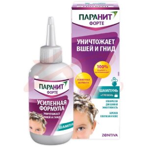 Паранит форте шампунь 100мл усиленная формула с гребнем. Фото