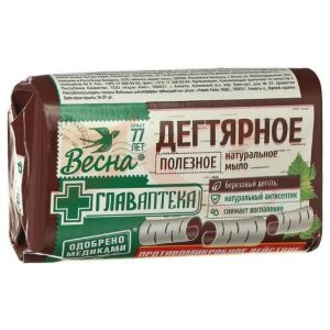 Весна мыло туалетное 90г дегтярное. Фото