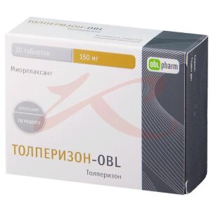 Толперизон-obl таблетки покрытые пленочной оболочкой 150мг №30. Фото