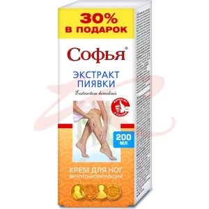 Софья крем для ног 200мл экстр пиявки венотонизир. Фото