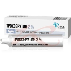 Троксерутин гель для наружного применения 2% 40г. Фото