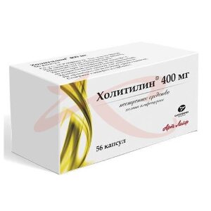 Изображение Холитилин капсулы 400мг №56 Холитилин капсулы 400мг №56. Фото