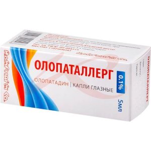 Изображение Олопаталлерг капли глазные 0,1% 5мл Олопаталлерг капли глазные 0,1% 5мл. Фото