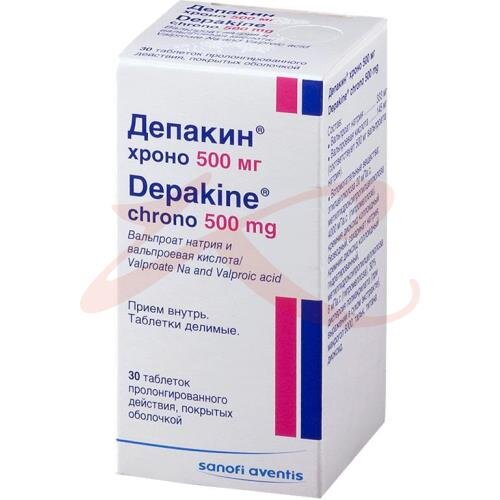 Депакин хроно таблетки пролонгированного действия покрытые оболочкой ...