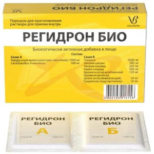 Регидрон био порошок для приготовления раствора для приема внутрь 6,4г №5 парные /а + б/. Фото