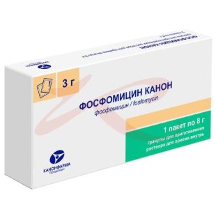 Фосфомицин канон гранулы для приготовления раствора для приема внутрь 3000мг 8000мг №1. Фото