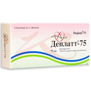Деплатт-75 таблетки покрытые пленочной оболочкой 75мг №28. Фото