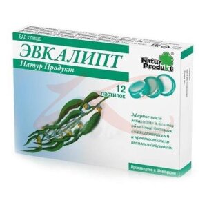 Эвкалипт натур продукт пастилки 2,5г №12 (бад). Фото