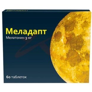 Меладапт таблетки покрытые пленочной оболочкой 3мг №60. Фото